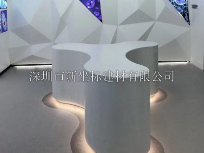 人造石異形無縫拼接桌、菱形人造石墻體