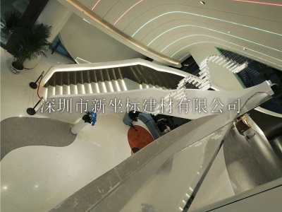 售樓大廳人造石樓梯及人造石樓層隔斷