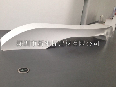 人造石弧型服務臺 寫字樓接待臺